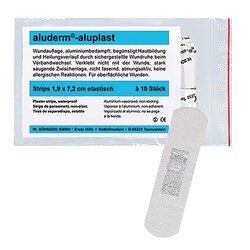 aluderm® 1009166 Pflasterstrip aluplast 1,9x7,2cm el. 10 St./Pack.