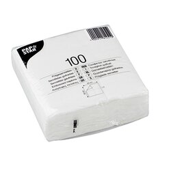 PAPSTAR 81451 Serviette 33x33cm 1lagig weiß 100 St./Pack.