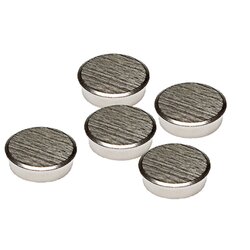 FRANKEN HM22CR/5 Kraftmagnet rund 22mm silber 5 St./Pack.
