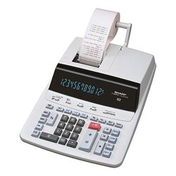 Sharp CS-2635RH-GYSE Tischrechner 12Zeichen druckend Netz/Batterie ws