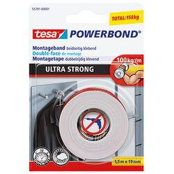 tesa® 55791-00001 Montageklebeband Powerbond Ultra Strong 19mmx1,5m
