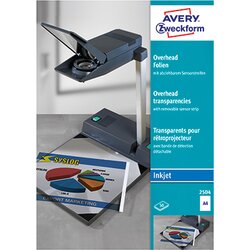 Avery Zweckform 2504 Inkjetfolie Sensor kurz glasklar 50 St./Pack.