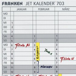 FRANKEN Datumstreifen undatiert 14 x 42 cm (B x H)