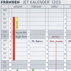 FRANKEN Datumstreifen undatiert 17,5 x 67,5 cm (B x H)
