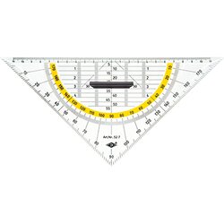 WEDO® 527 Geometriedreieck mit Griff 250mm transparent