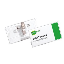 DURABLE 812119 Namensschild 75x40mm Acryl tr 25 St./Pack.