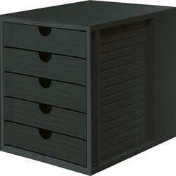 HAN 14508-13 Schubladenbox KARMA  5xSchub öko-sw