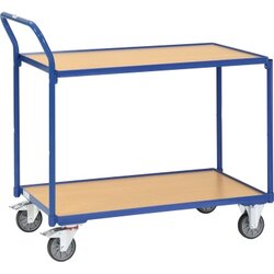 Fetra 2742 Tischwagen 1.000x600mm 2Böden blau