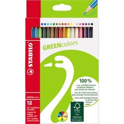 STABILO® 6019/2-181 Farbstift GREENcolors sortiert 18 St./Pack.