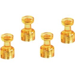 magnetoplan® 1666144 Magnet Memohalter gelb 4 St./Pack.
