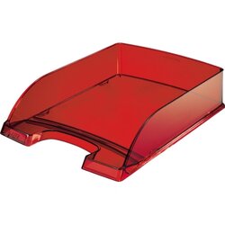Leitz 52260028 Briefablage Transparent Plus DIN A4 PS dunkelrot