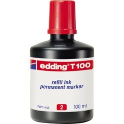 edding 4-T100002 Nachfülltusche T 100 100ml rot 