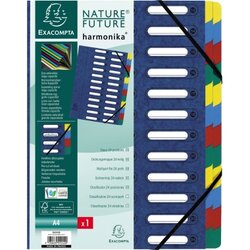 Exacompta 55242E Ordnungsmappe Harmonika DIN A4 24Fächer blau