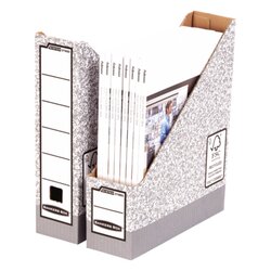 Bankers Box® 0186004 Stehsammler DIN A4 Archiv grau/weiß