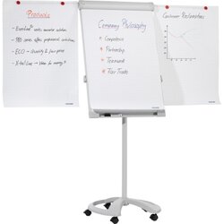 FRANKEN FC81 Flipchart Mobile Deluxe 67x95cm Rundfuß hellgrau