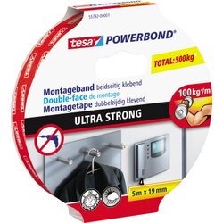 tesa® 55792-00001-00 Powerbond Ultra Strong 5m:19 weiß