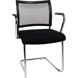 TOPSTAR NV49AG20 Besucherstuhl Visit Freischwinger Armlehnen sw