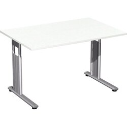 Geramöbel S-617102-WS Schreibtisch Flex 120x80x68-82cm ws/si