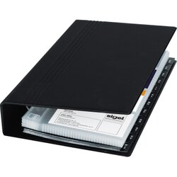 SIGEL VZ300 Visitenkartenringbuch max. 200Karten 25Hüllen schwarz