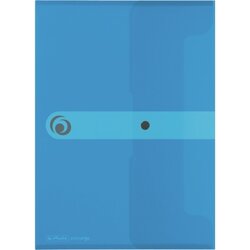 Herlitz 11206687 Dokumententasche DIN A4 PP transparent blau