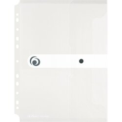 Herlitz 11292935 Dokumententasche DIN A4 Abheftrand PP transparent
