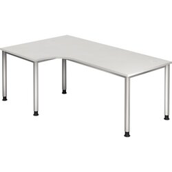 Hammerbacher VHS82/W/S Schreibtisch 200x120cm weiß 