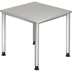 Hammerbacher VHS08/5/S Schreibtisch 80x80cm grau 