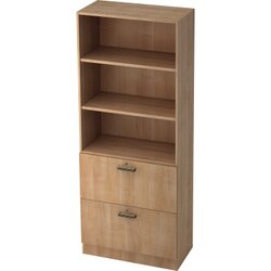 Hammerbacher V7300/N/N/SG Registraturschrank 5OH nußbaum/nußbaum