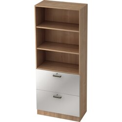 Hammerbacher V7300/N/S/SG Registraturschrank 5OH nußbaum/silber