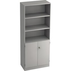 Hammerbacher V6770/5/5/SG Regalschrank Solid 5OH grau/grau
