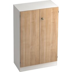 Hammerbacher V6550/W/N/SG Flügeltürenschrank 3OH weiß/nußbaum