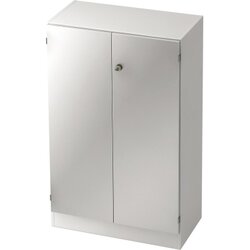 Hammerbacher V6550/W/S/SG Flügeltürenschrank 3OH weiß/silber