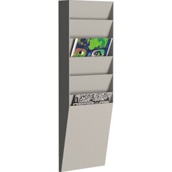 Paperflow A4V1X6.02 Wand-Sortiertafel V 6F DIN A4 grau