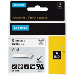 DYMO® 18444 Schriftbandkassette Rhino ID1 12mmx5,5m sw auf ws
