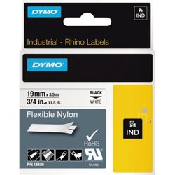 DYMO® 18489 Schriftbandkassette Rhino ID1 19mmx3,5m sw auf ws