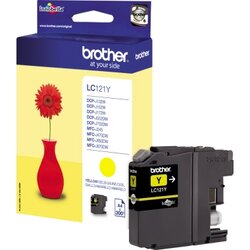 Brother LC121Y Tintenpatrone 300Seiten gelb 