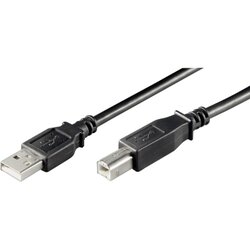 Goobay® 68900 USB Kabel USB 2.0 1,8m A/B-Stecker schwarz
