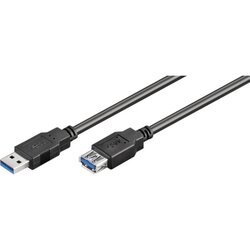 Goobay® 93998 USB Verlängerungskabel USB 3.0 1,8m A-Stecker/A-Buchse sw