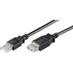 Goobay® 68903 USB Verlängerungskabel USB 2.0 1,8m A-Stecker/A-Buchse sw