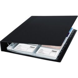 SIGEL VZ301 Visitenkartenringbuch max. 400Karten 20Hüllen schwarz