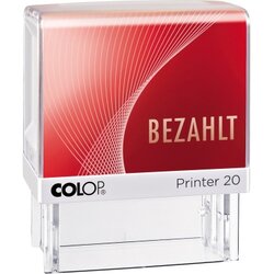 COLOP® 100669 Textstempel Printer 20 BEZAHLT 38mm Kunststoff rt