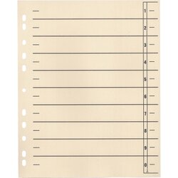 Neutralware 121009220 Trennblätter 24x30cm 190g 11f gel ch 100St