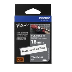Brother TZEFX241 Schriftband 18mmx8m sw auf ws 