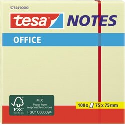 tesa® 57654-00000 Haftnotiz Office Notes 75x75mm 100Bl. gelb
