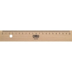 M+R 719200000 Lineal 20cm Buchenholz naturbelassen