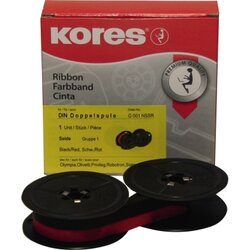 Kores G001NSSR Farbband Gr.1D für Triumph Adler Seide schwarz/rot