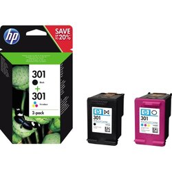 HP N9J72AE Tintenpatrone 301  sw/dreifarbig 2St