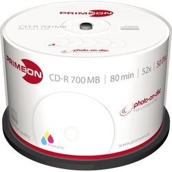 PRIMEON 2761105 CD-R 52x 700MB 80Min. Spindel 50 St./Pack.