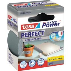 tesa® 56343-00040 Gewebeband extra Power Perfect 38mmx2,75m grau