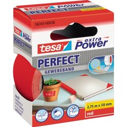 tesa® 56343-00038 Gewebeband extra Power Perfect 38mmx2,75m rot